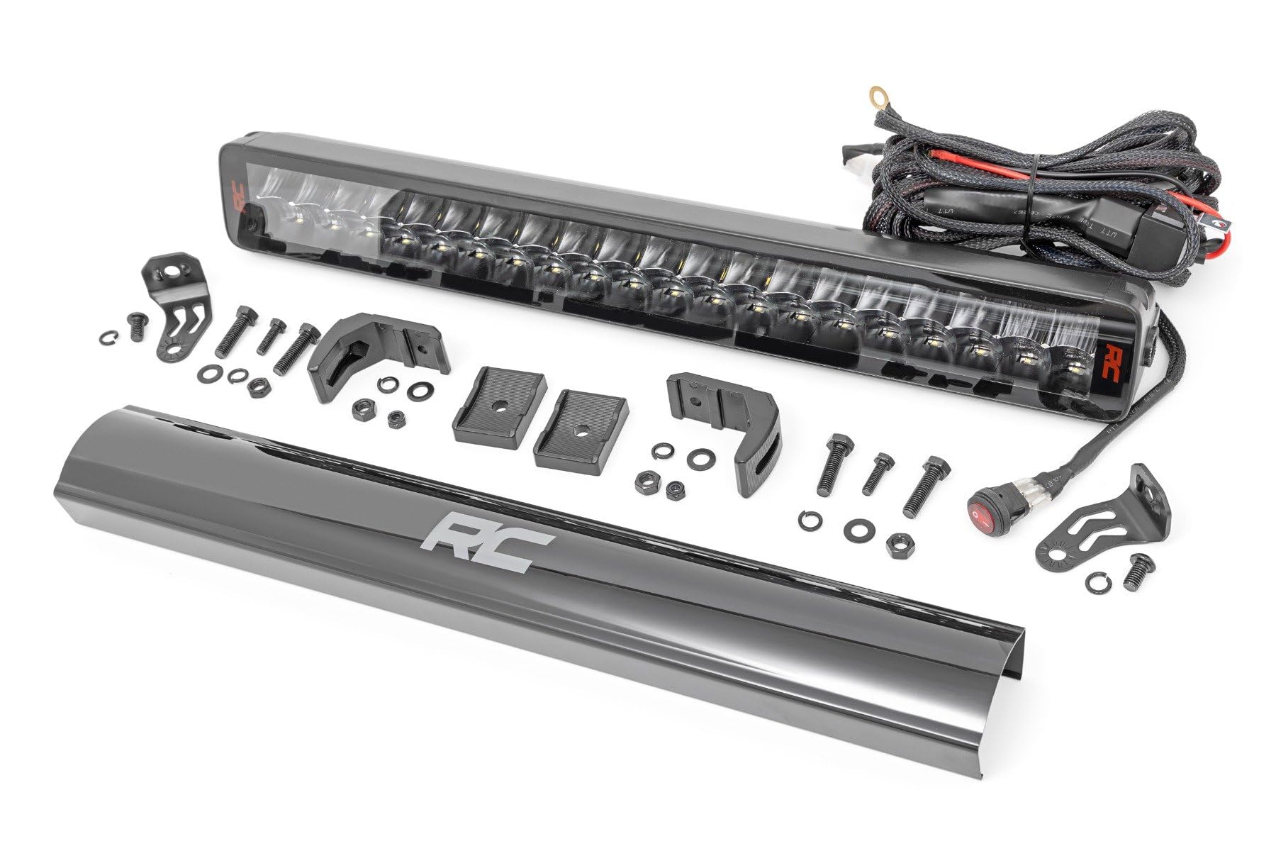 Rough Country 20" Dual Row Spectrum LED Light Bar - 200W, 18,000 Lumens, 5W Osram LEDs, Combo Spot & Flood Beam, Built for Rugged Off-Road Use