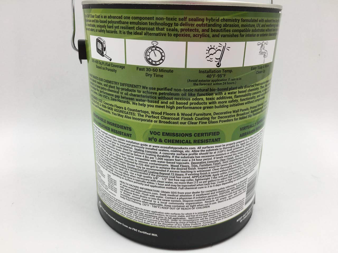 🛒 Crazy Deals Eco-Tuff Clear Gloss Polyurethane Concrete, Wood Floor, Concrete Countertop, and Wood Furniture Sealant, 1 Gallon Hot Deals Eco-Tuff Clear Gloss Polyurethane Concrete, Wood Floor, Concrete Countertop, and Wood Furniture Sealant, 1 Gallon