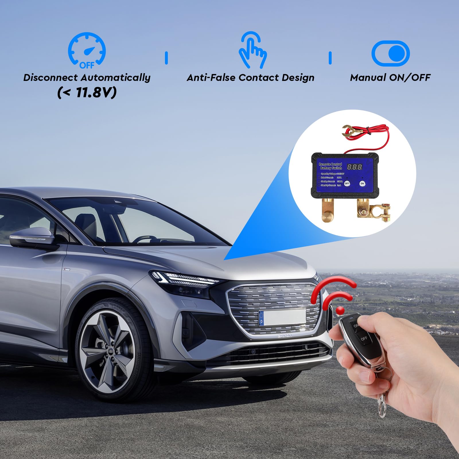 CPROSP Coupe Circuit Batterie 12v avec 2 Télécommandes