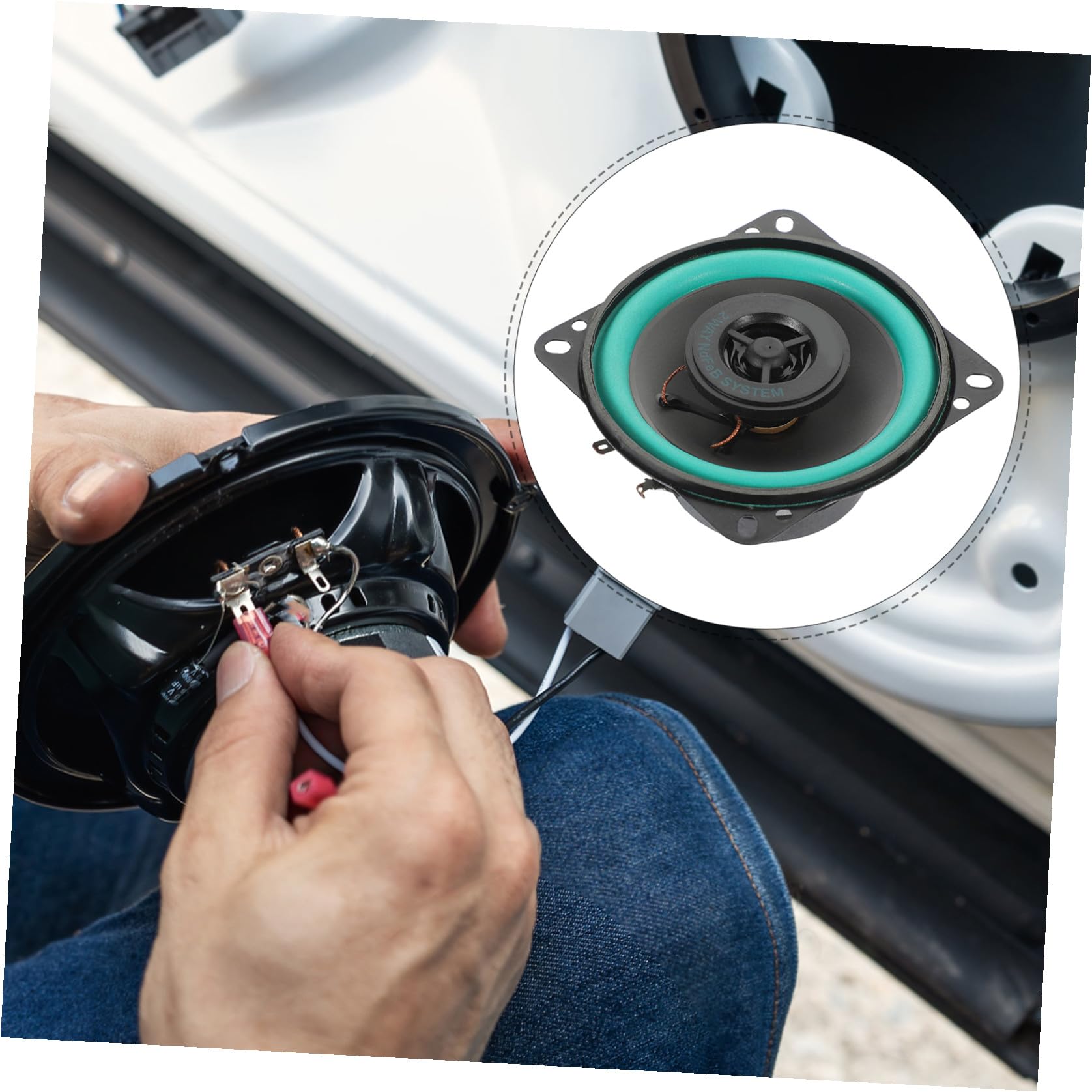 Mobestech 3 Szt 4-Calowy Głośnik Samochodowy Głośniki Samochodowe Akcesoria Audio Samochodowe Głośnik Do Ciężarówki Głośnik Drzwiowy Car Audio Głośnik Stereo Głośniki Zestaw Głośników