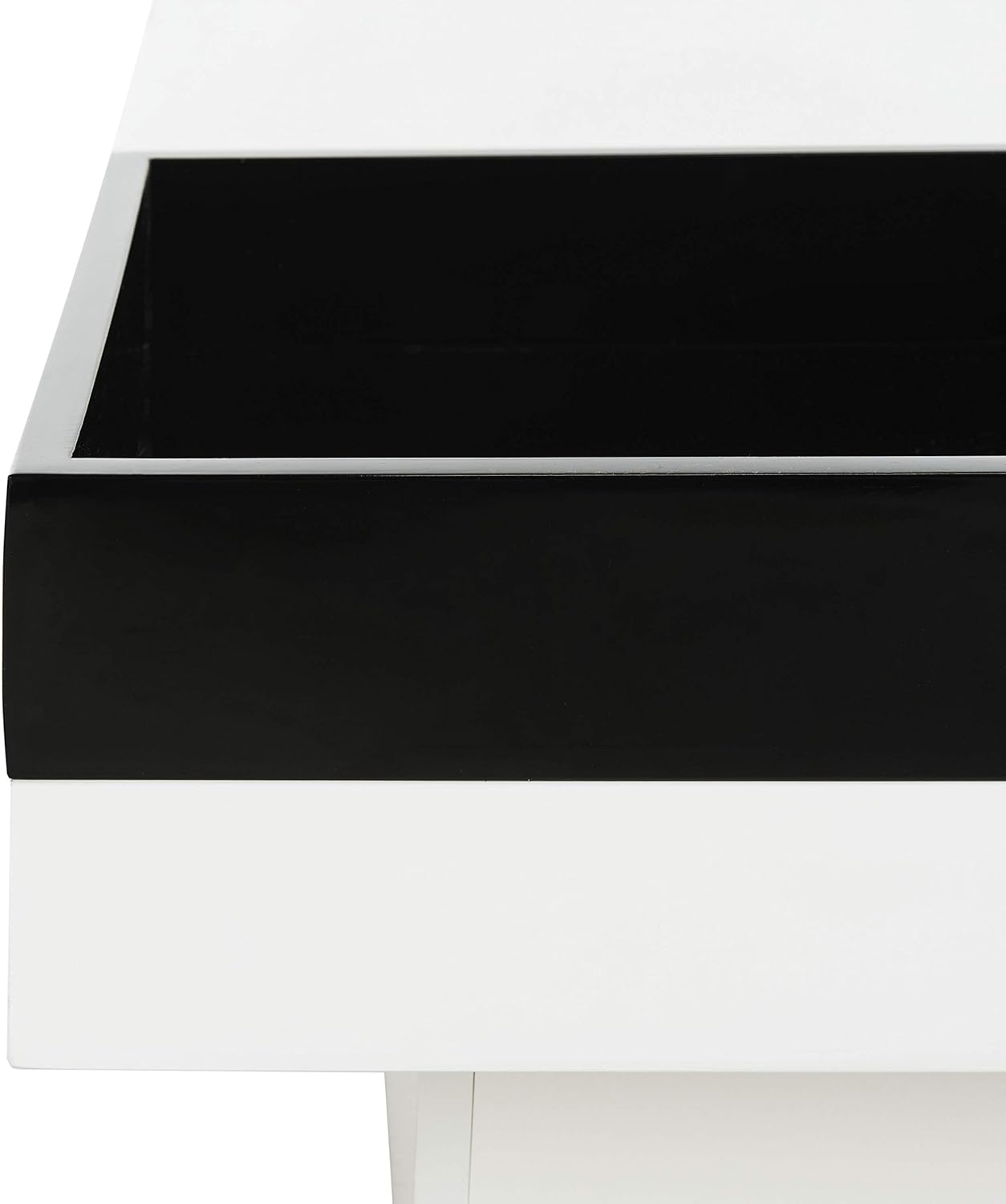 Safavieh Home Collection Wesley Coffee Table, White/Black, 35.4 in x 35.4 in x 11.8 in