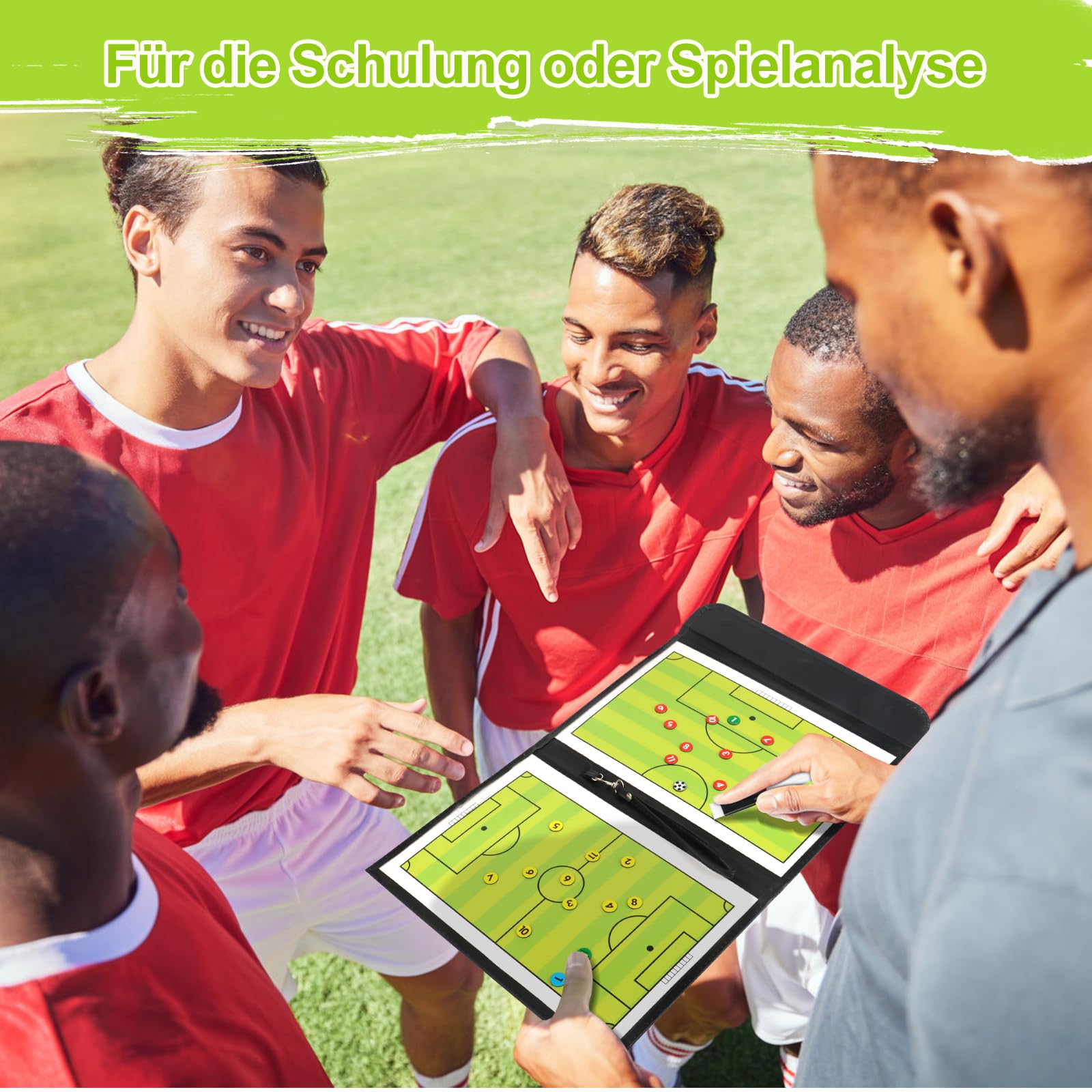 KEWUZY Coaches Lavagna Tattica, Calcio Allenatore di Board, Lavagna Tattica Calcio, con Matite e Magneti, per Insegnare e Formazione di Calcio