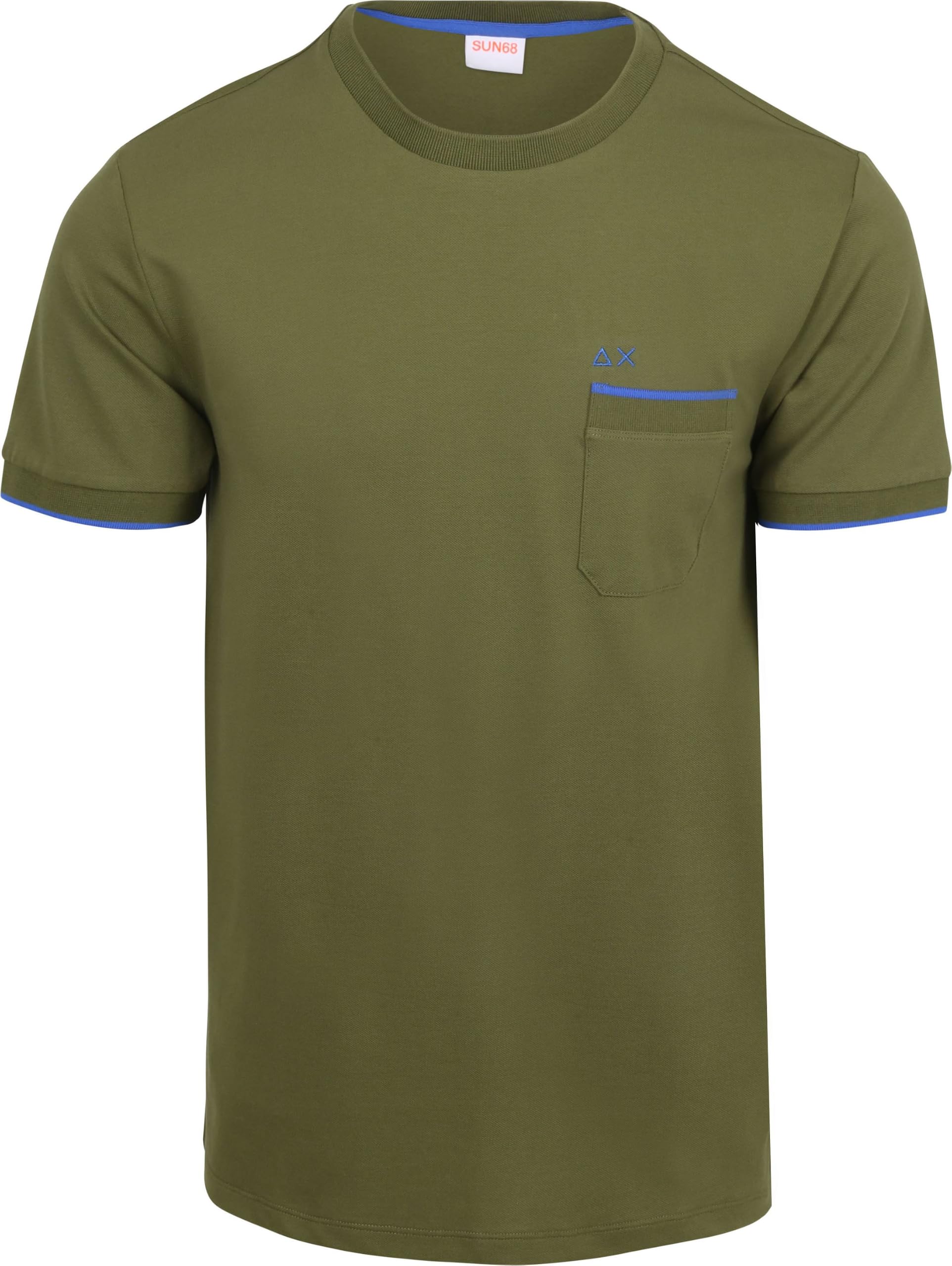SUN68 T-Shirt Uomo, T-Shirt Piquet Small Stripe Fluo S/S