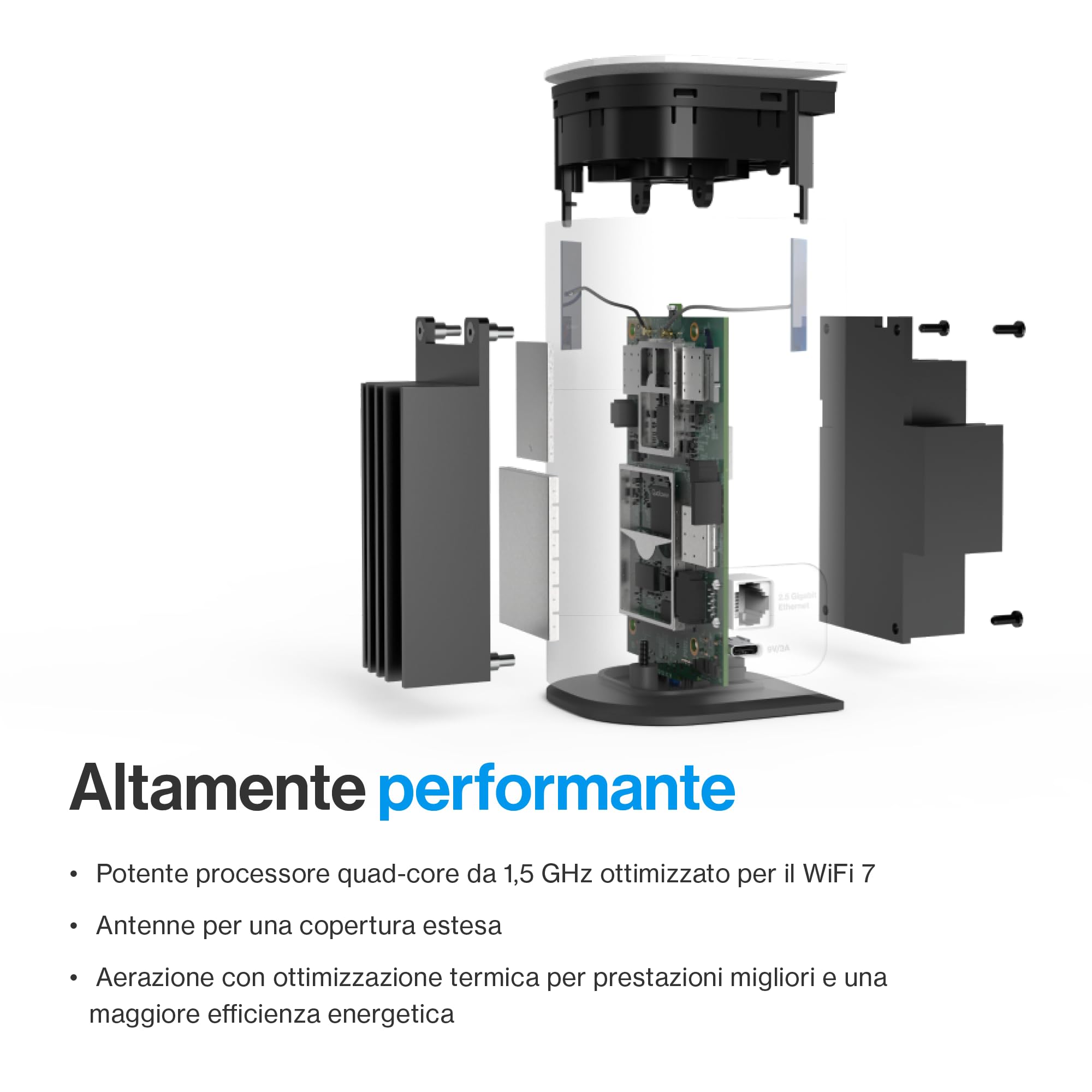 Sistema mesh Linksys Velop Micro 7 | Dual-band con velocità WiFi BE5000 | Copertura fino a 200 m2 per nodo | Ethernet 2,5 Gbps | 1,8 volte più veloce del WiFi 6 | Confezione da 3