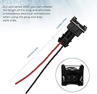 Vista 3 de 8 piezas de conector de inyector de combustible EV1 OBD1 enchufe arnés de cable de cableado coleta telar clip corte para RC, Bosch, Honda, Ford