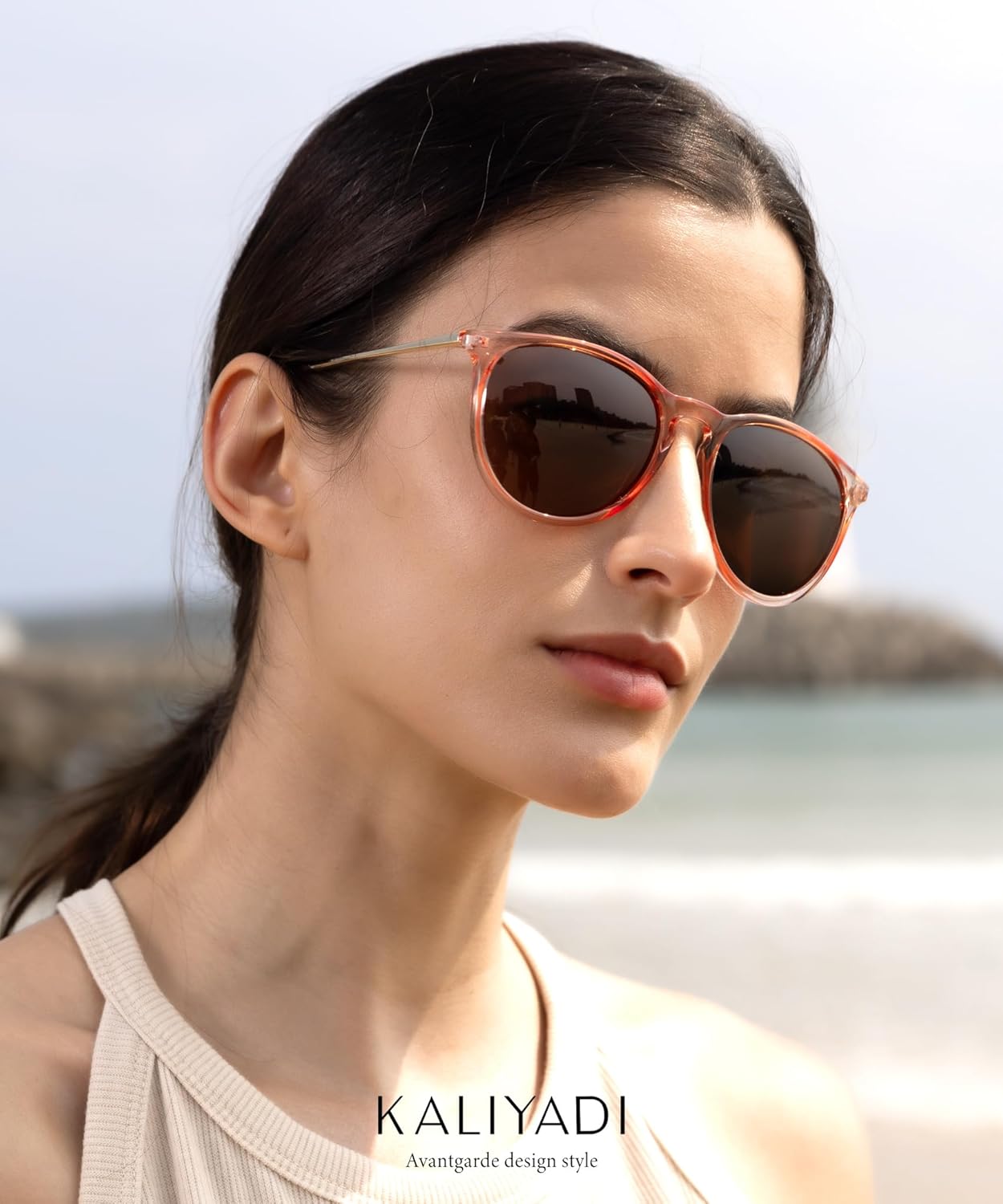 KALIYADI Sunglasses Womens Polarized Womens-Sunglasses: Trendy Sun Glasses with UV400 Retro Style for Party Beach Shopping - Image 2