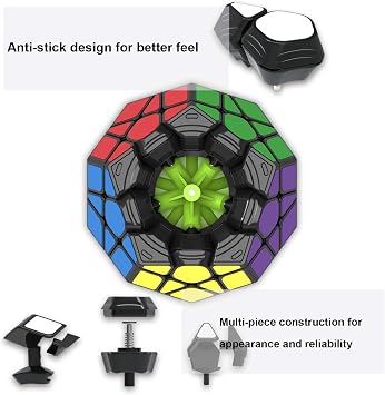 Megaminx Cube, Dodecahedron Speed Cube 3x3, Special Shaped Puzzle Cube, Stocking Filler for Boys and Girls