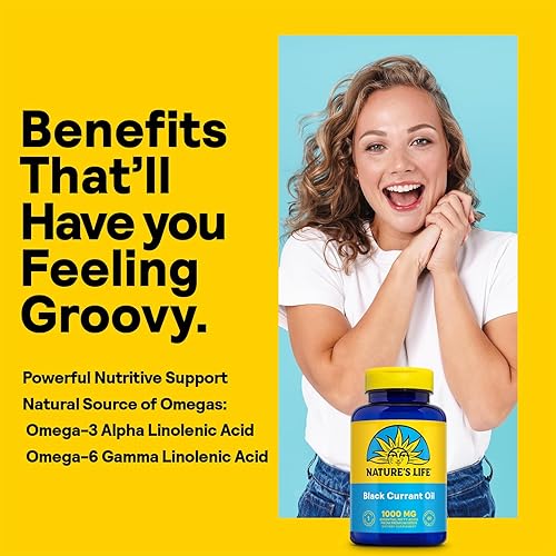 Miniatura 3 de Nature's Life Aceite de semilla de grosella negra 1000 mg | con omega-3 ALA, Omega-6 GLA y ácido estearidónico | 60 unidades