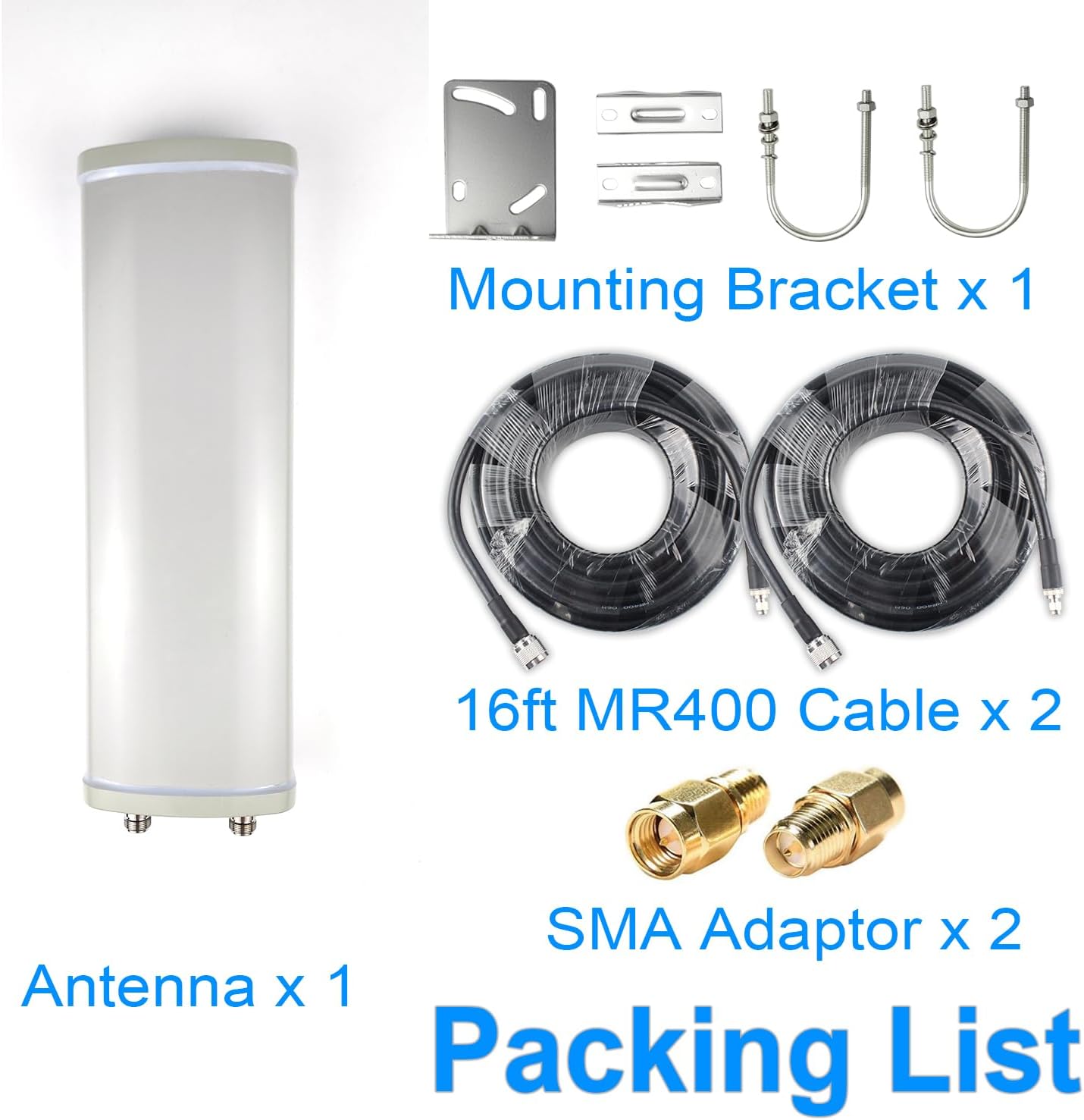 Outdoor WiFi Antenna, 5-5.9GHz, 2x2 MIMO, 17dBi Gain, Long Range Signal