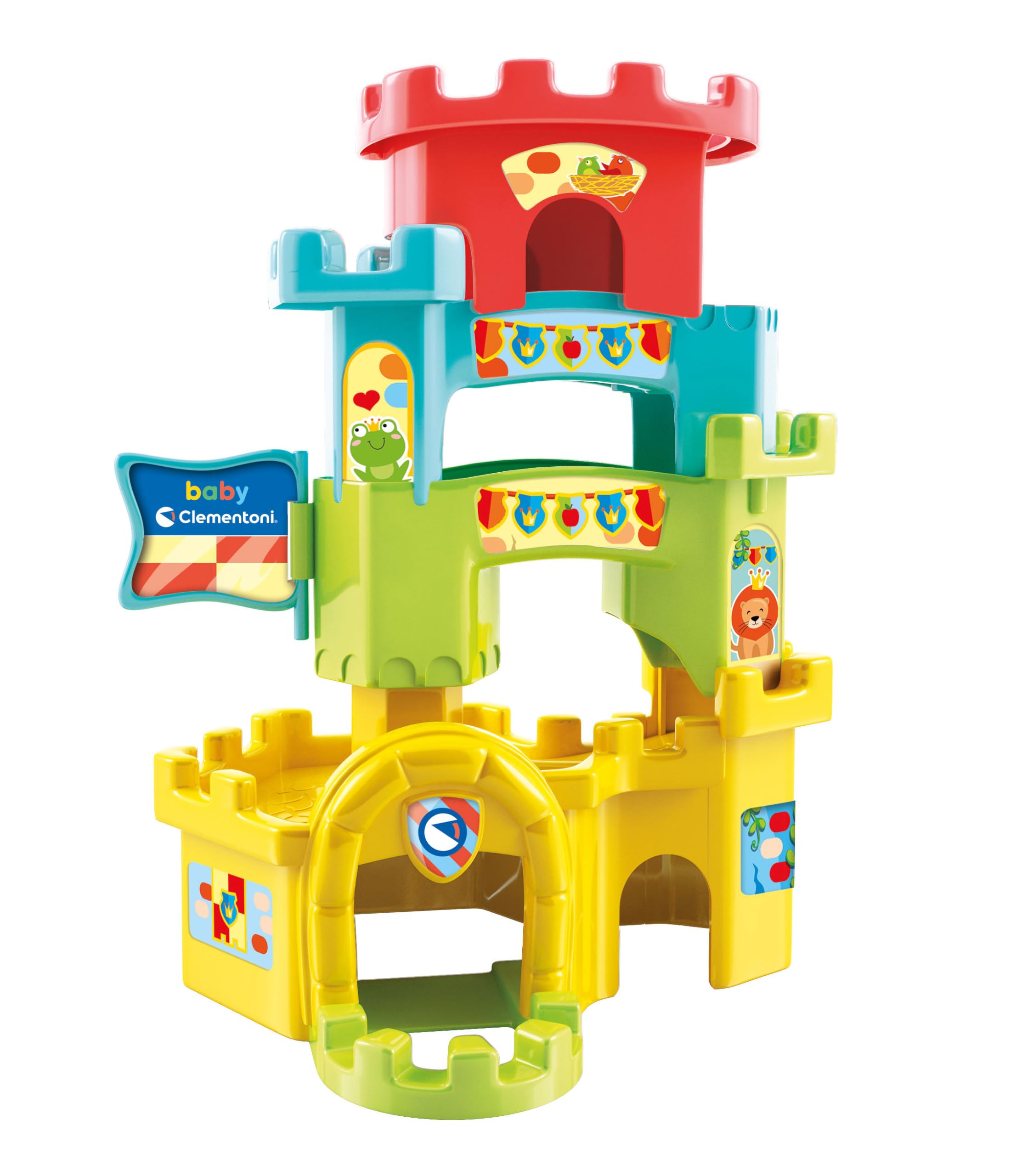 ClementoniBaby Roll and Drop Fun Castle: Multi Colour Activity Toy for Infants, Develops Fine Motor Skills, Hand-Eye Coordination, and Cognitive Abilities (10+ Months)