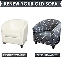 Vista 5 de HOTNIU Funda para silla de club, fundas para sillas de bañera para sillones, funda de sillón de alta elasticidad, protector de muebles para sala