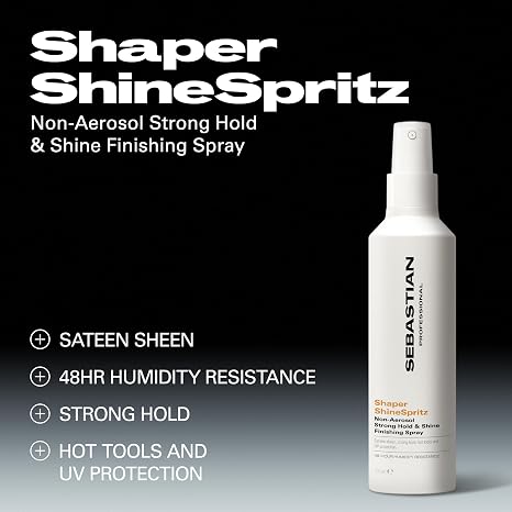 Sebastian Professional Shinespray & Strong-Hold Gel | Gloss Enhancement, Lasting Control, Non-Sticky Formula & Style Support