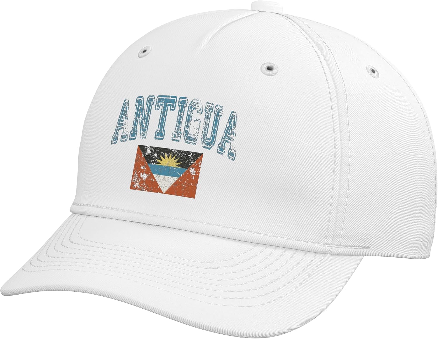 Vintage Retro Faded Antigua and Barbuda Flag Adjustable Baseball Hat