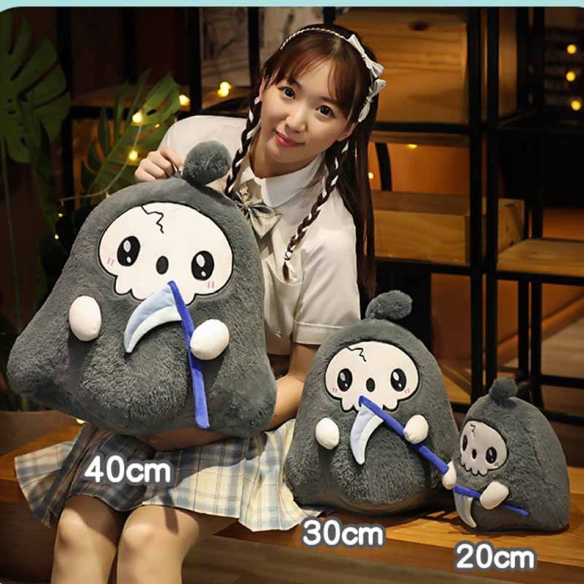 Amazon.co.jp: M．ASSOLATO ぬいぐるみ 特大 どくろ/鎌