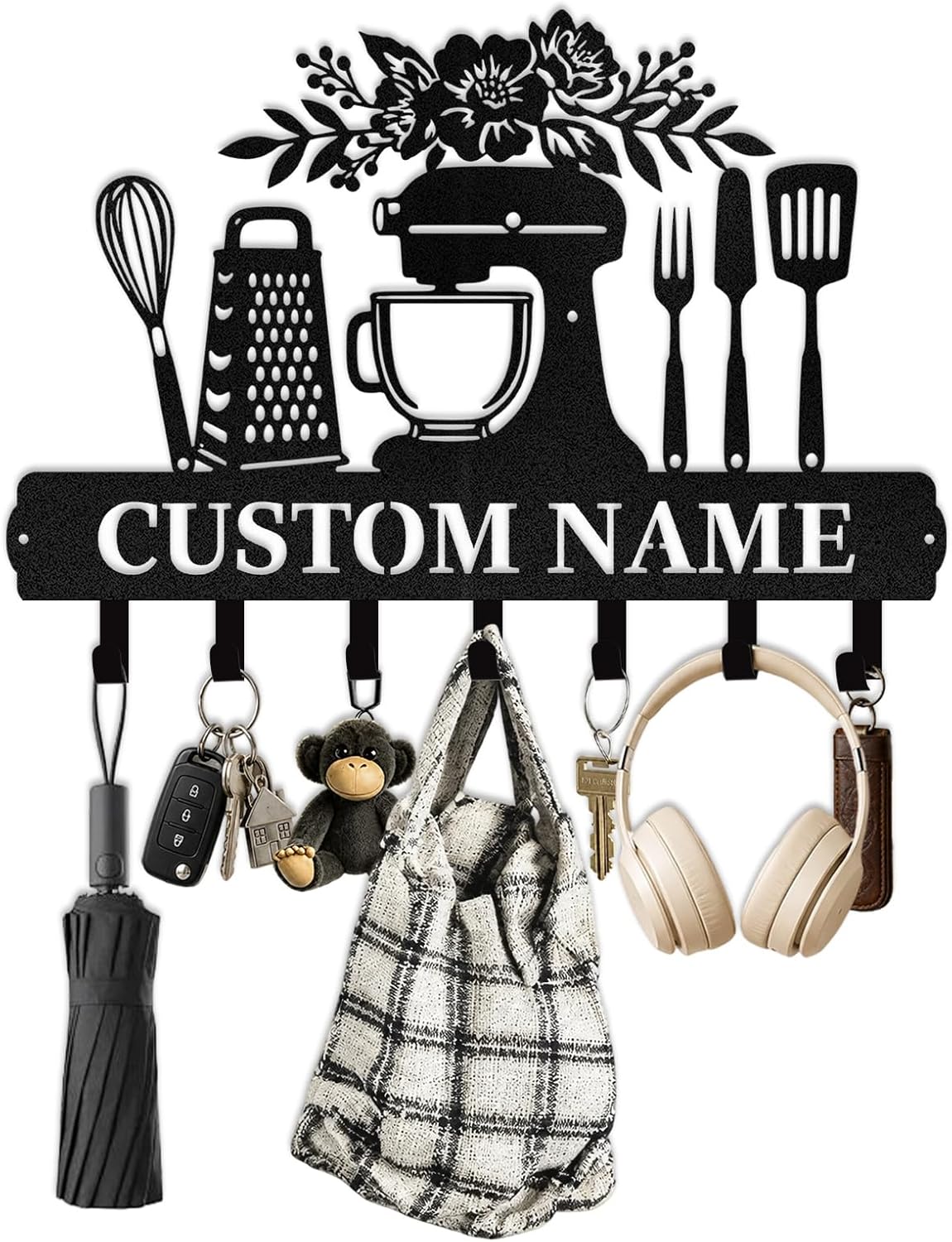 Personalized Kitchen Key Holder for Women Gift, Storage Rack