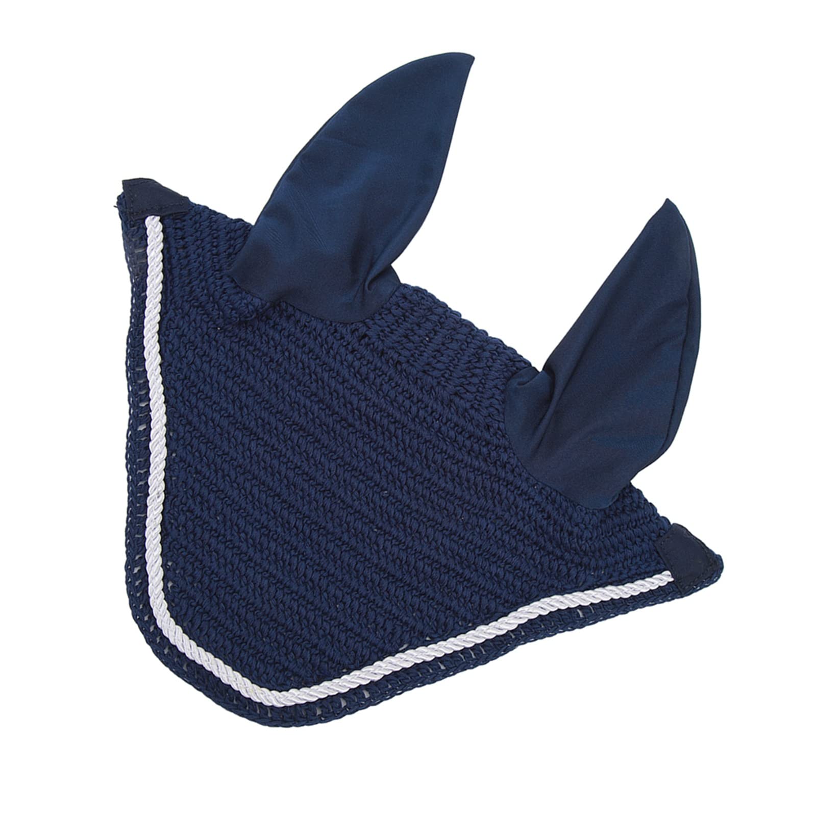 Alomejor Bonnet d'oreille de Cheval élastique, Filet d'oreille de Cheval, Crochet à la Main, Cache-Oreilles de Cheval pour Protéger Les Oreilles, Bleu Marine