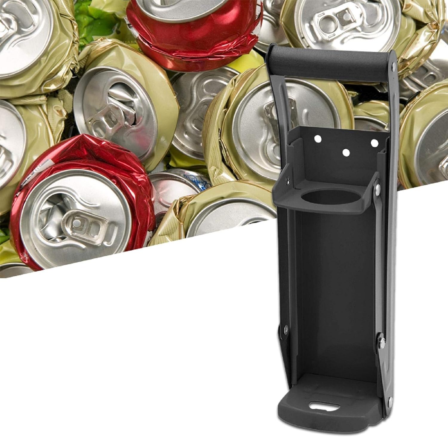 Mr Zj 空き缶潰し器 空き缶の粉砕機 缶潰し器 500ml 缶破砕機 空き缶ペット ボトルつぶし コンパクト 省スペース ゴミ処理 圧縮 ペットボトル キッチン 壁掛け500mlの缶を簡単に粉砕 Gray 安心の定価販売