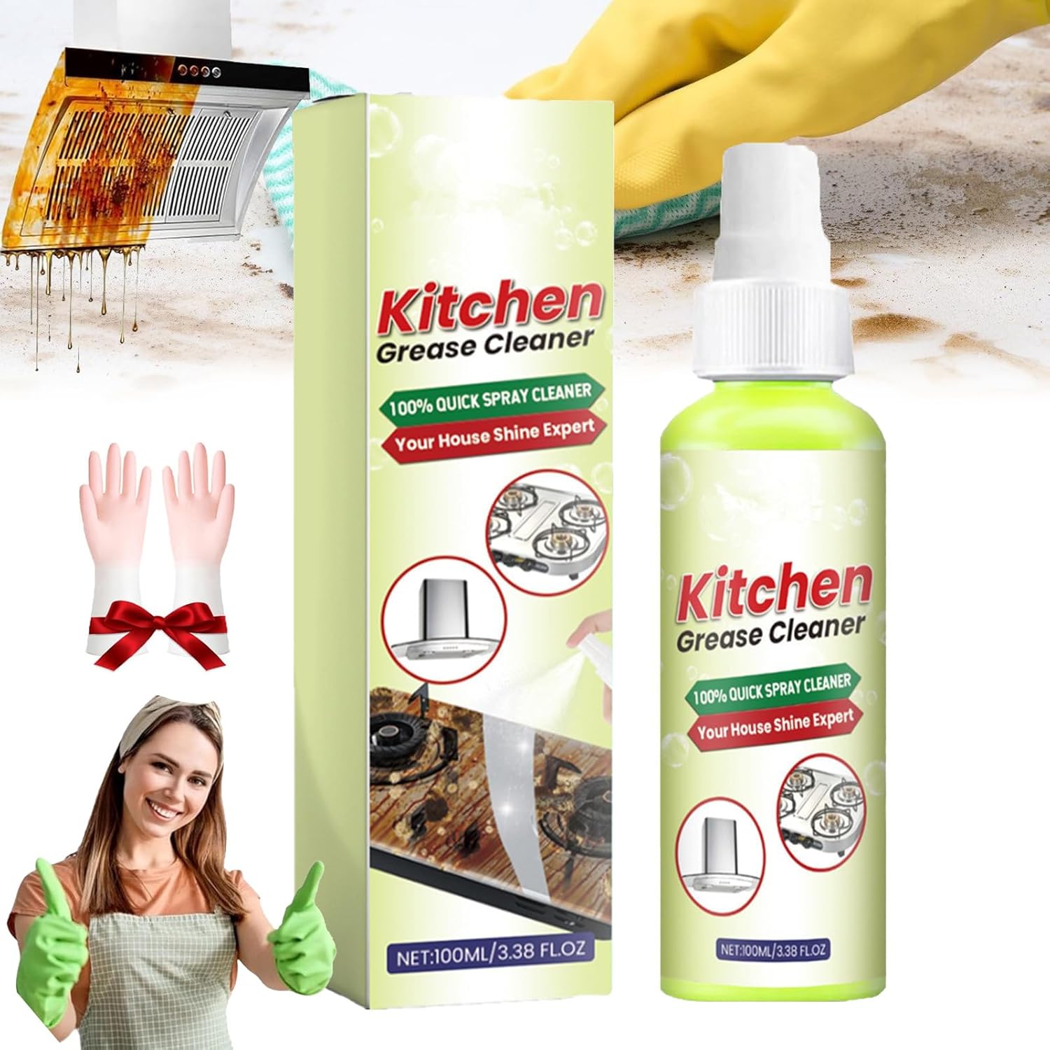 Pickskart Kitchen Grease Cleaner, 3.38fl.Oz Pickskart Oil