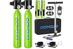 GOYOJO 0.5L Mini Scuba Tank with Pump, Portable Diving Tank, Lung Tank Kits
