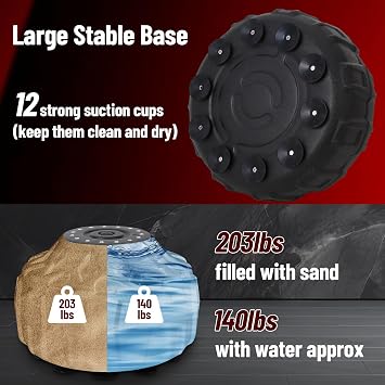 Punching Bag with Stand - 70inch, 203lbs Bearing, Freestanding Heavy Boxing Bag for Adult Youth, Large Stable Base, Kickboxing Bags