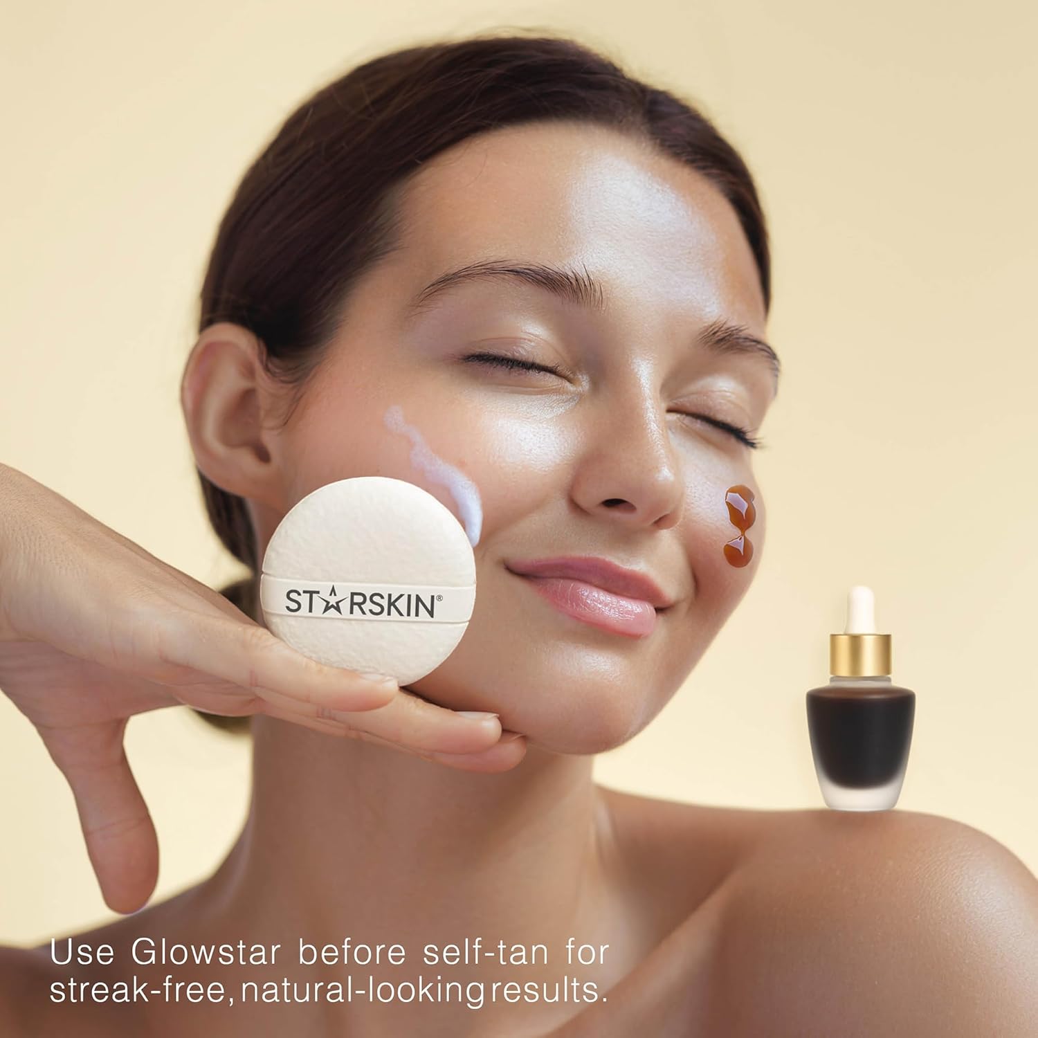 STARSKIN Glowstar, Facial Radiance Pads with Lactic and Glycolic Acid, AHA Exfoliant infused with Vitamin C Serum, Face Peeling Puff, Optimal for Soft Scrub, K Beauty Skincare - Image 7