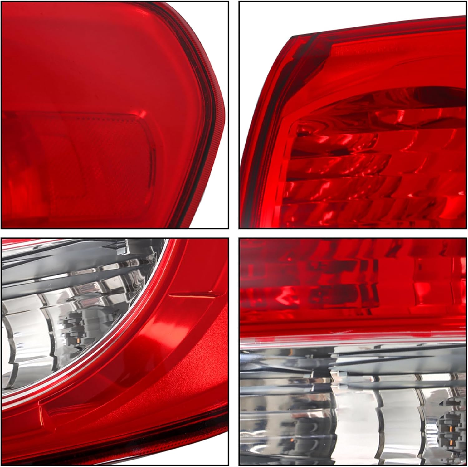 Silscvtt RH Rear Brake Outer Tail Light Assembly Replacement for Toyota Sequoia 2008-2017 Tail Light Right Side 81550-0C080
