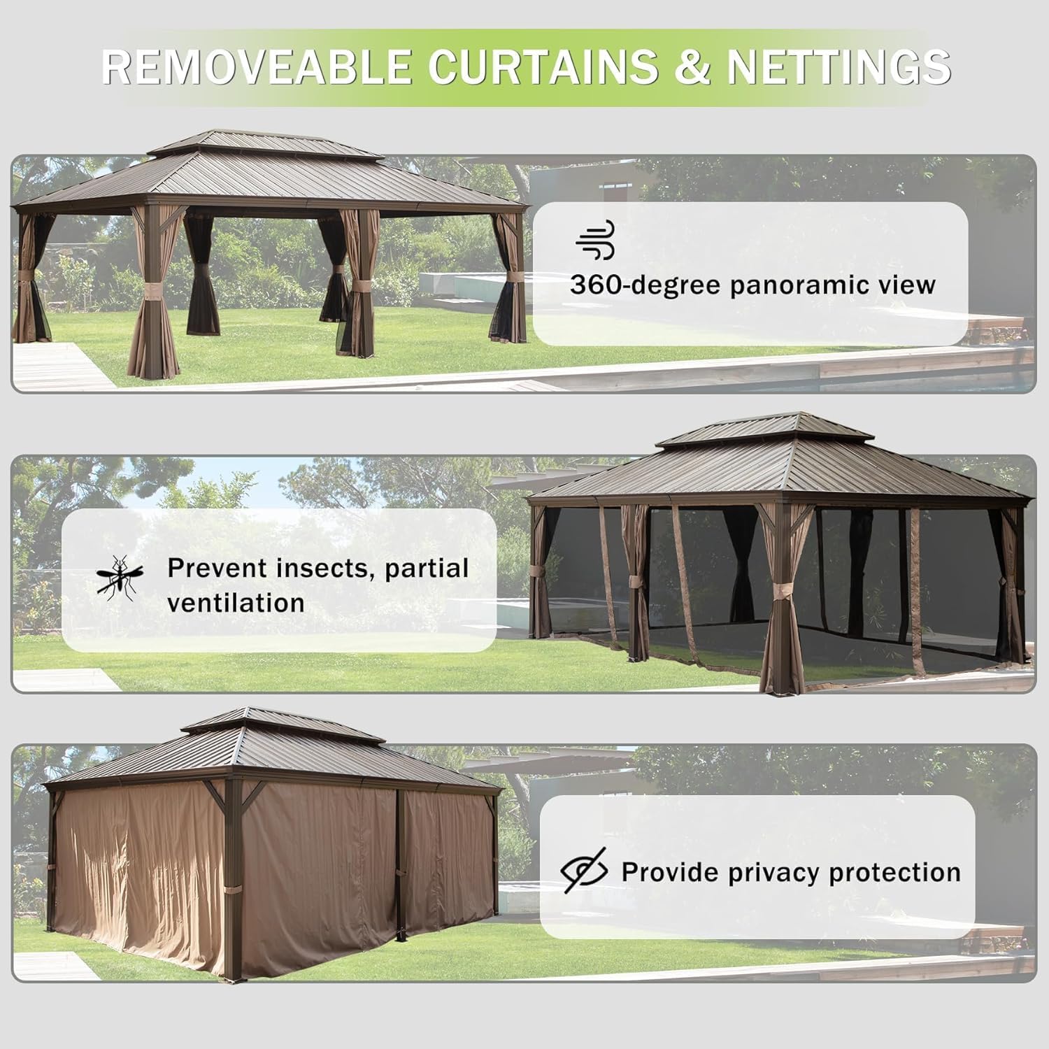 Removable Curtains and Nettings