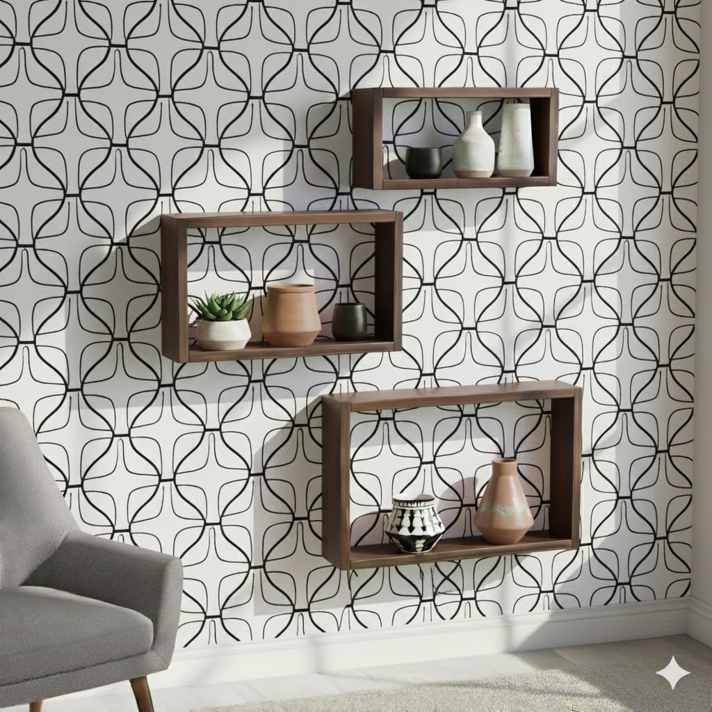 Floating Wall Shelves Set Brown-image-35