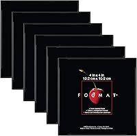 Vista 1 de MCS Portarretratos de formato 4 x 4 pulgadas, color negro, cuadrado para galería de pared, vertical y horizontal, para colgar en la pared, marco