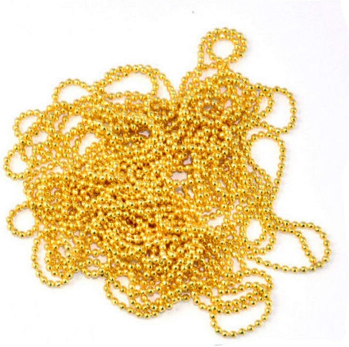 ZHONGJIUYUAN 35 Colors Nails Beauty Rolls Striping Decals Foil Tips + 2 Color Bead Chains Set(40inch Each Color)
