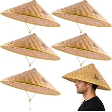Traditional Chinese Rice Hat - Bamboo Straw Asian Hat Outdoor Japanese Farmer Hat | Cosplay Samurai Hat Men Women
