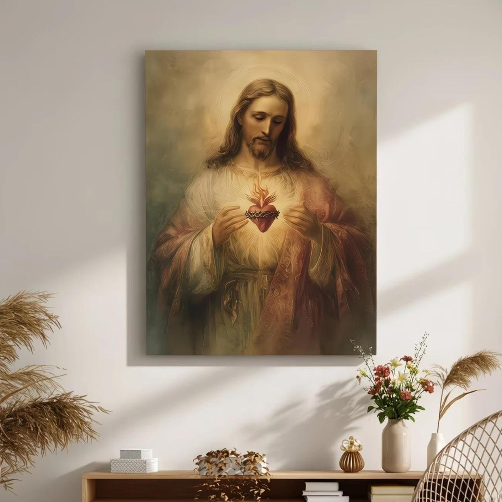Baibexing Retro Christian Blessing For The Home Wall Art Print Canvas Painting Poster Picture For Living Room Bedroom Home Decor 21X30Cm Unframed