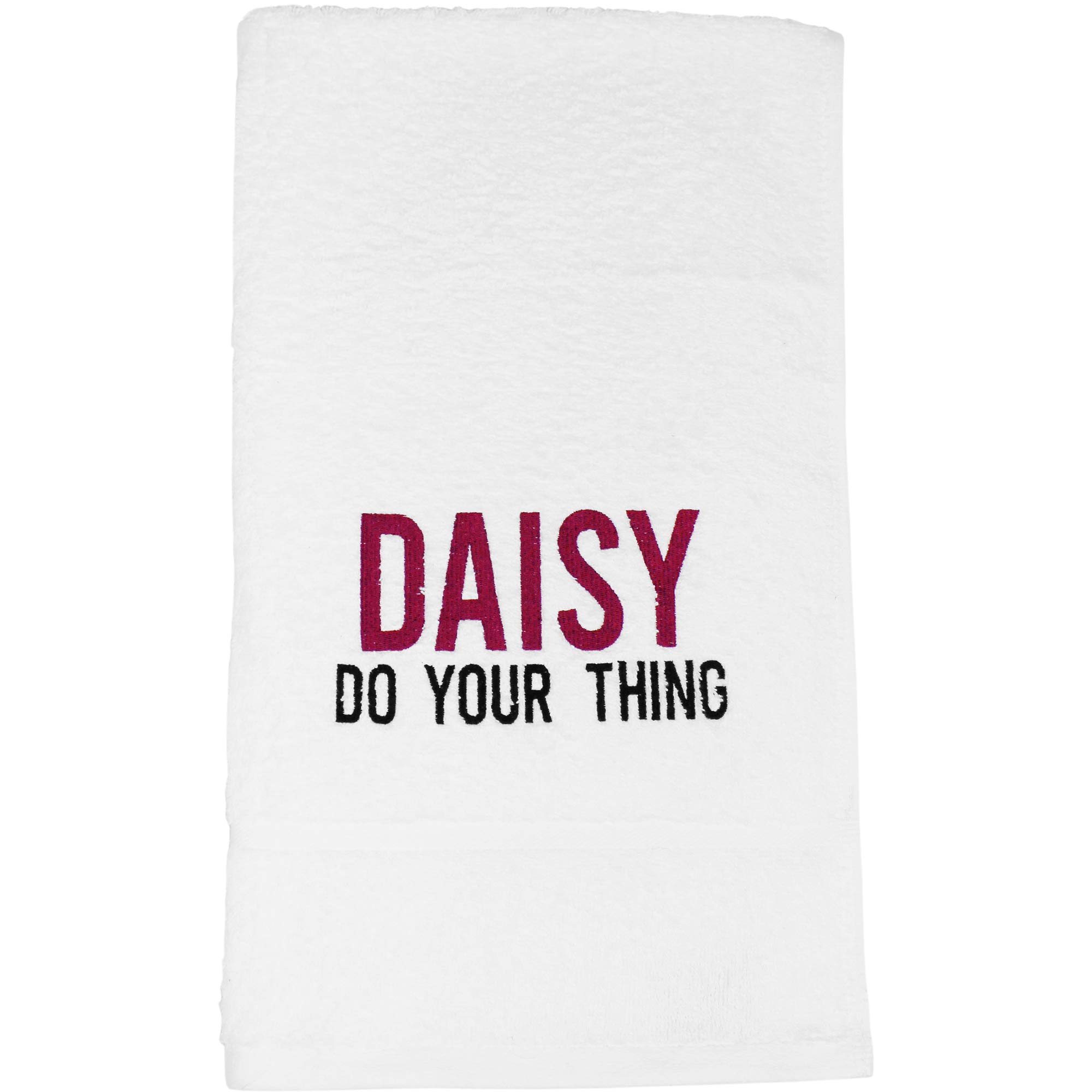 TeddyTs Personalised Do Your Thing Motivational Sports Towel (Scarlet Embroidery, Hand Towel)