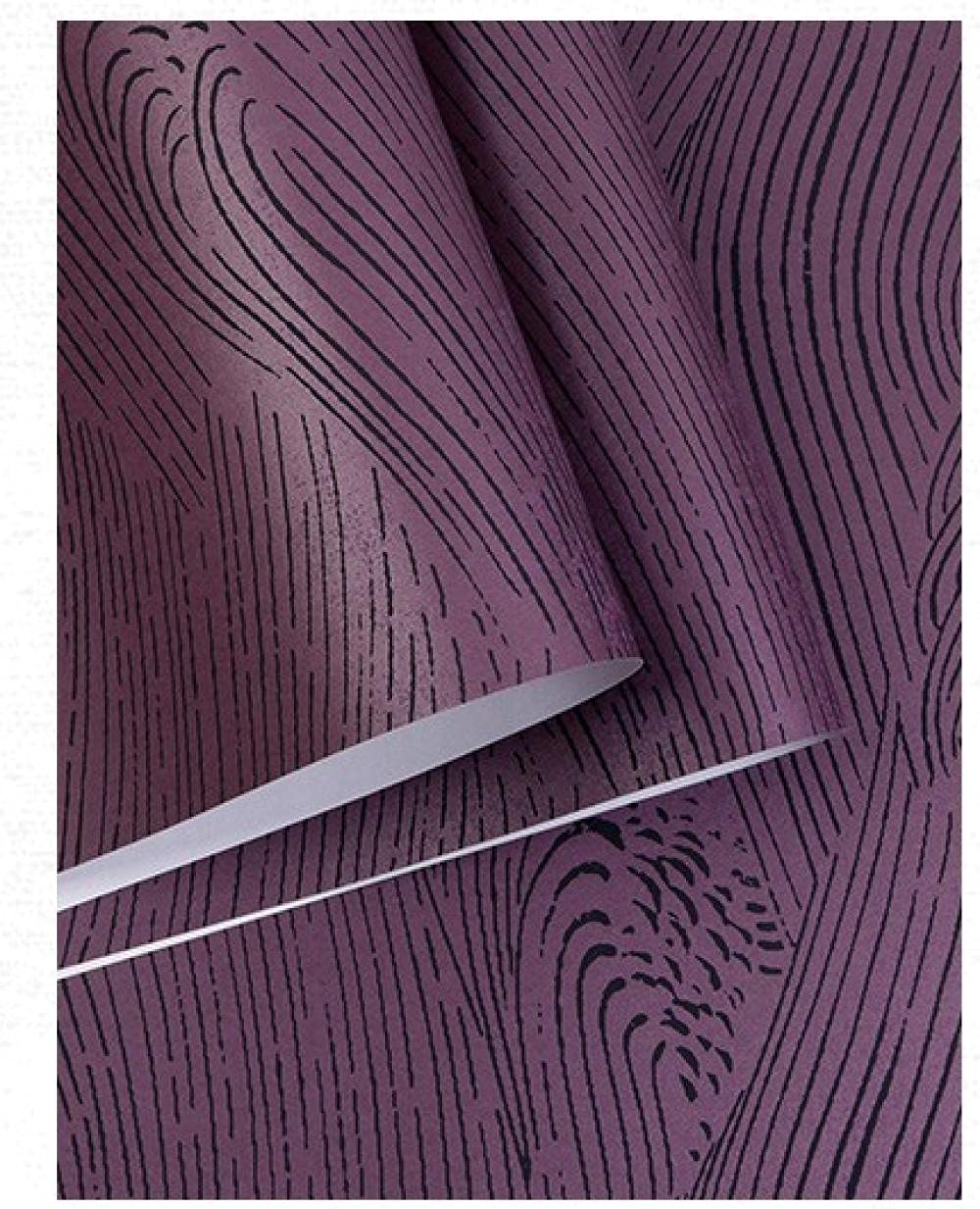 Carta Da Parati Moderna 3D Stile Giapponese Viola Carta Da Parati Adesiva Muro,Wallpaper - Carta Da Parati In Tessuto Non Tessuto Per Soggiorno, Camera Da Letto, Cameretta Dei Bambini 10M X 0,53 M
