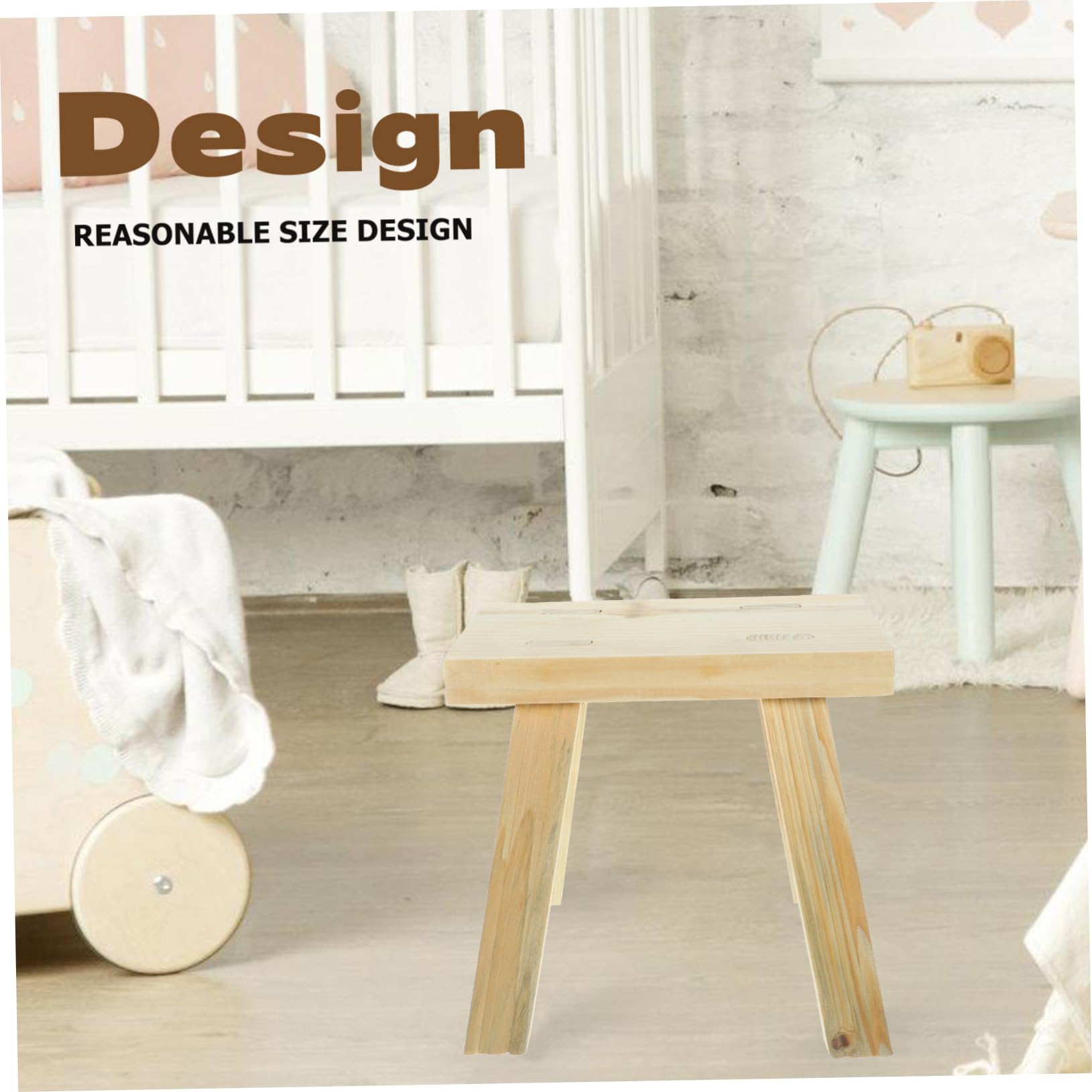 Zerodeko Kinderhocker für Zuhause, Kleiner Trittschemel Khaki