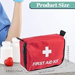 4 Pack Small First Aid Kit Bags Red Emergency Survival Empty Waterproof Storage Bag Bandage Medical Drug Portable Medicine Organizer for Home Office Outdoors Travel Camping Hiking