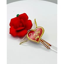 Glass Baron Rose Red I Love You Figurine