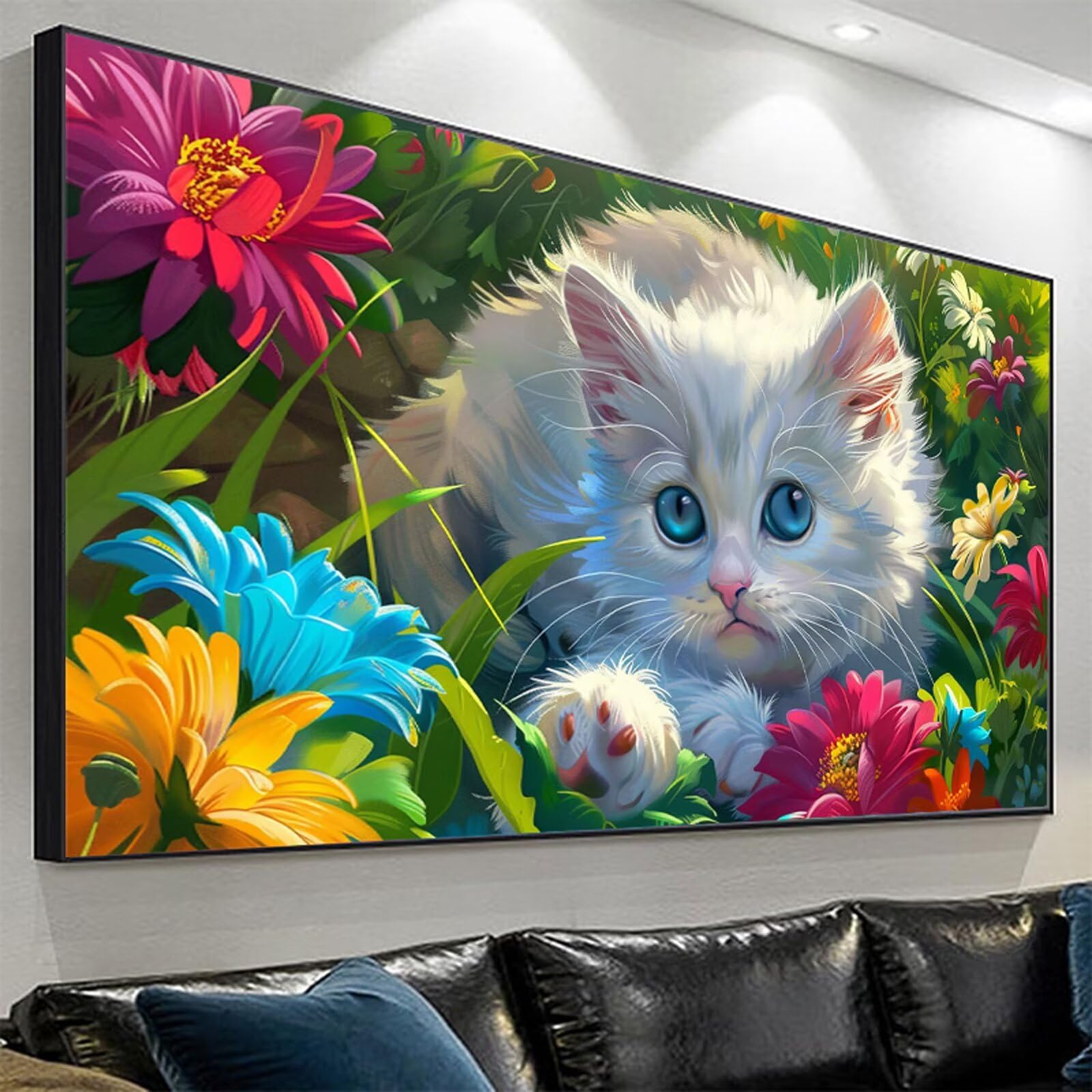 5D Diamond Painting Adultos gato Pintura de Diamantes Kit Completo