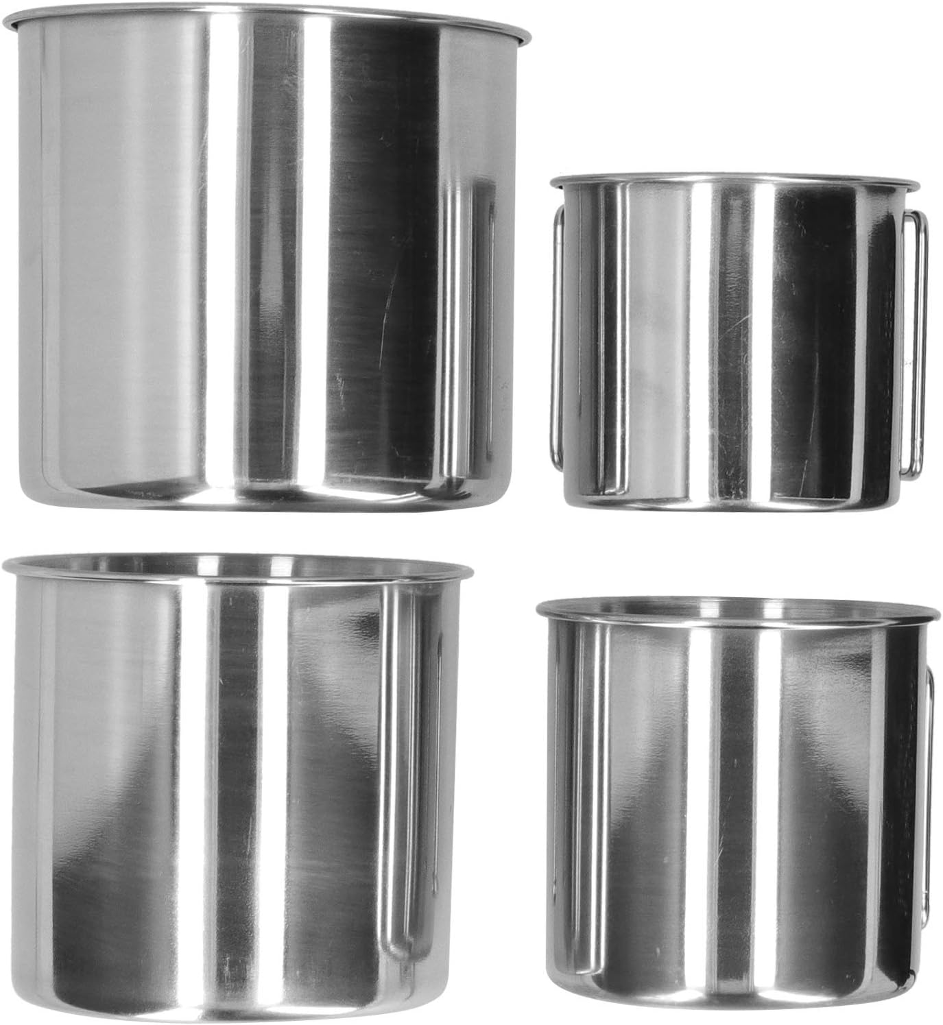 Jeanoko Foldable Handle Camping Pans Portable Pot Picnic Camping Cookware Family