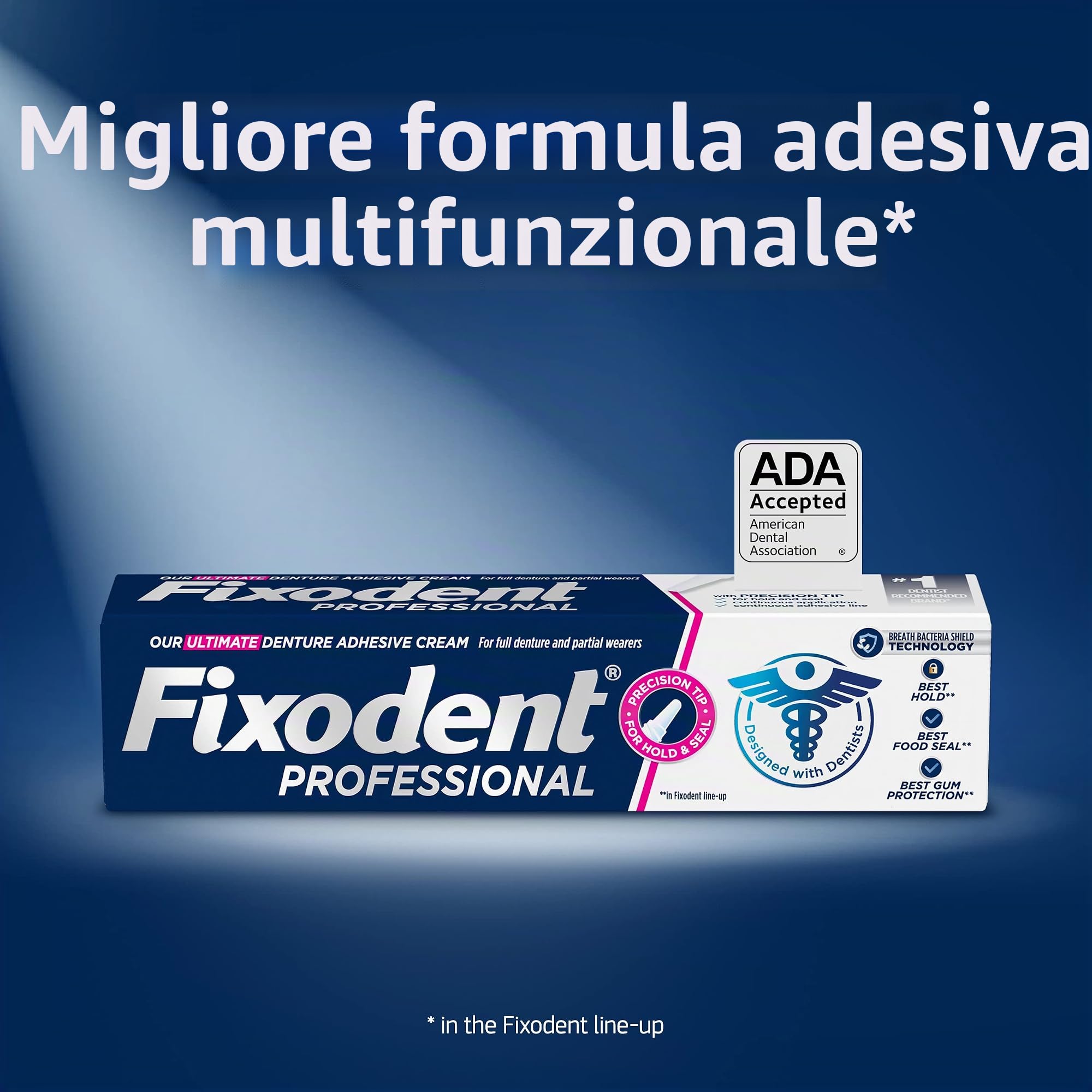 Fixodent Professional Ultimate - Crema adesiva per protesi totale e parziale, 51 g, confezione da 3