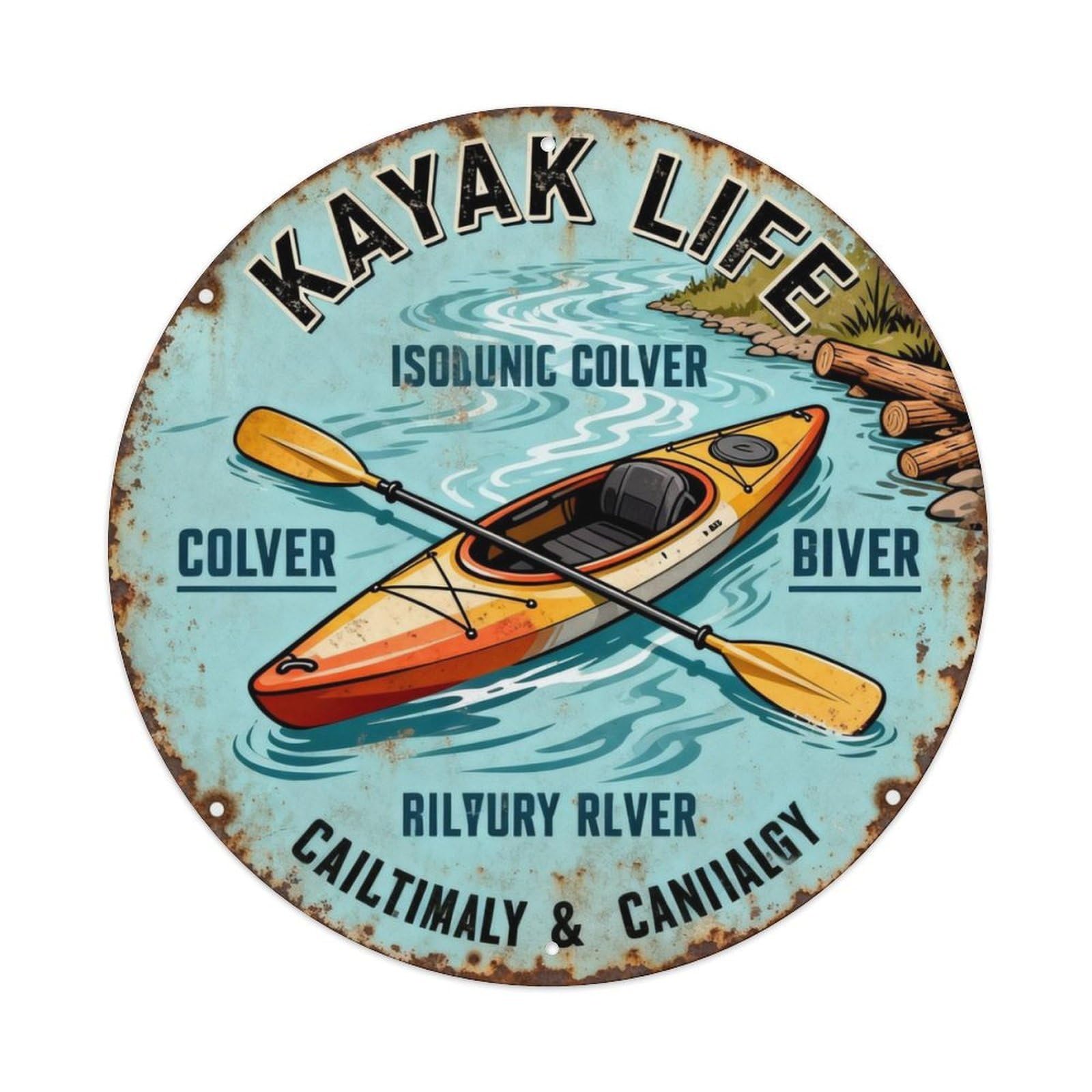 KAYAK LIFE Metal Tin Sign Plaque