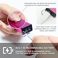 Vista 2 de REAX Stun Gun Keychain for Women Self Defense Mini Stun Gun for Women Stun Gun USB Rechargeable with LED Flashlight Power Volt Micro