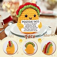 Vista 7 de Taco de croché positivo, regalo de cumpleaños para mujeres y hombres, relleno de botas navideñas, decoración festiva para hijo, mamá, papá, hermana