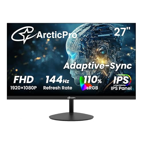 ArcticPro Gaming Monitor 144Hz FHD 1080p product photo (Monitors) — ScooterReviewPro review