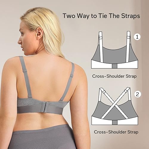 Miniatura 5 de Momcozy Hands Free Pumping Bra, Adjustable Breast-Pumps Holding and Nursing Bra, Pumping & Nursing Bra in One