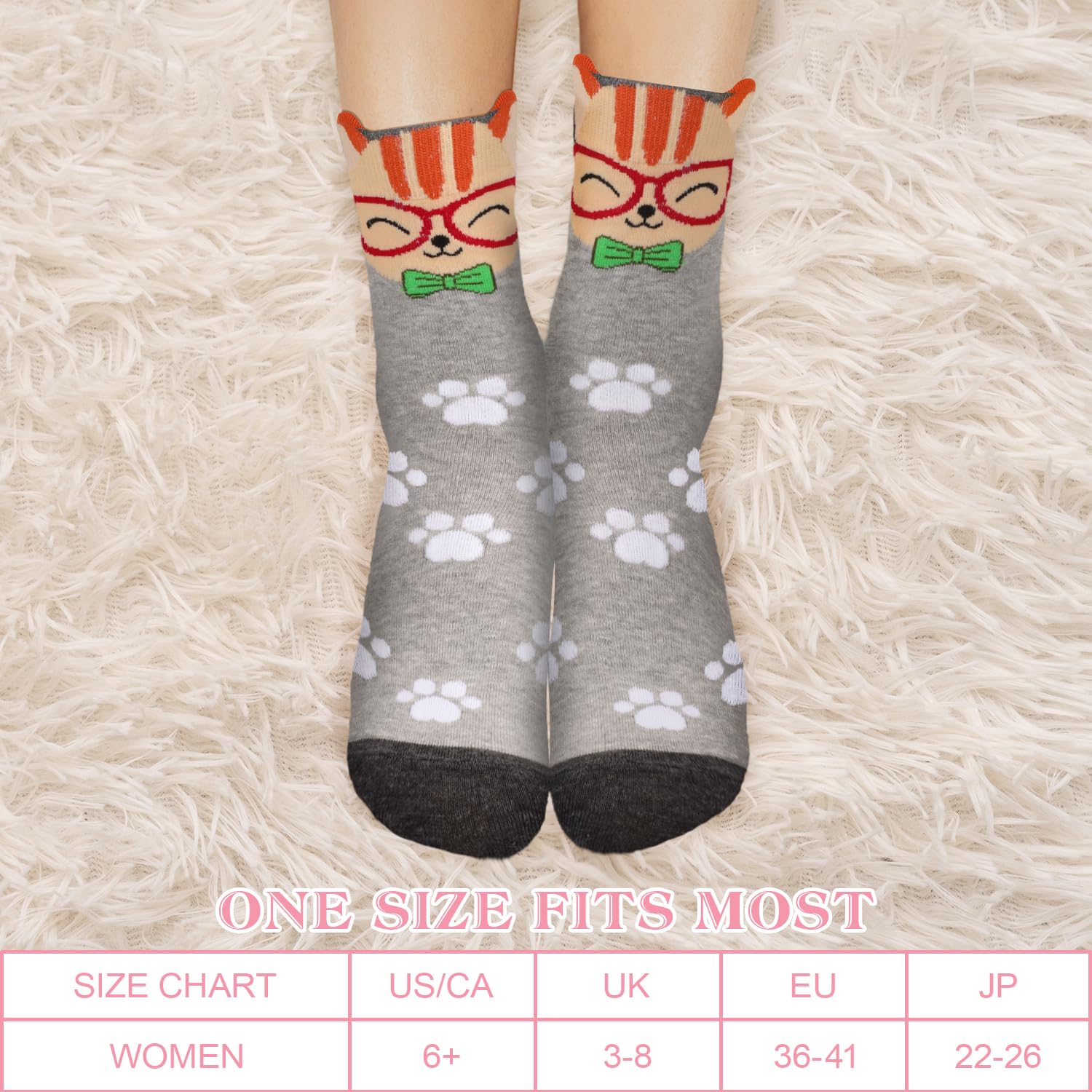 AGRIMONY Calzini Donna Calzini Divertenti Fantasia Gatto Cane Simpatici Multipack - Regali Natale Compleanno per Lei