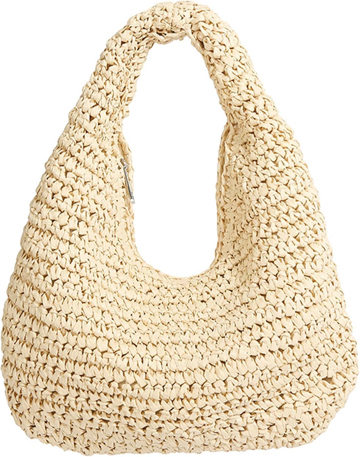 Crescent Straw Shoulder Handbag for Women Summer Beach Tote Raffia Woven Purse Hobo Underarm Bag 2026