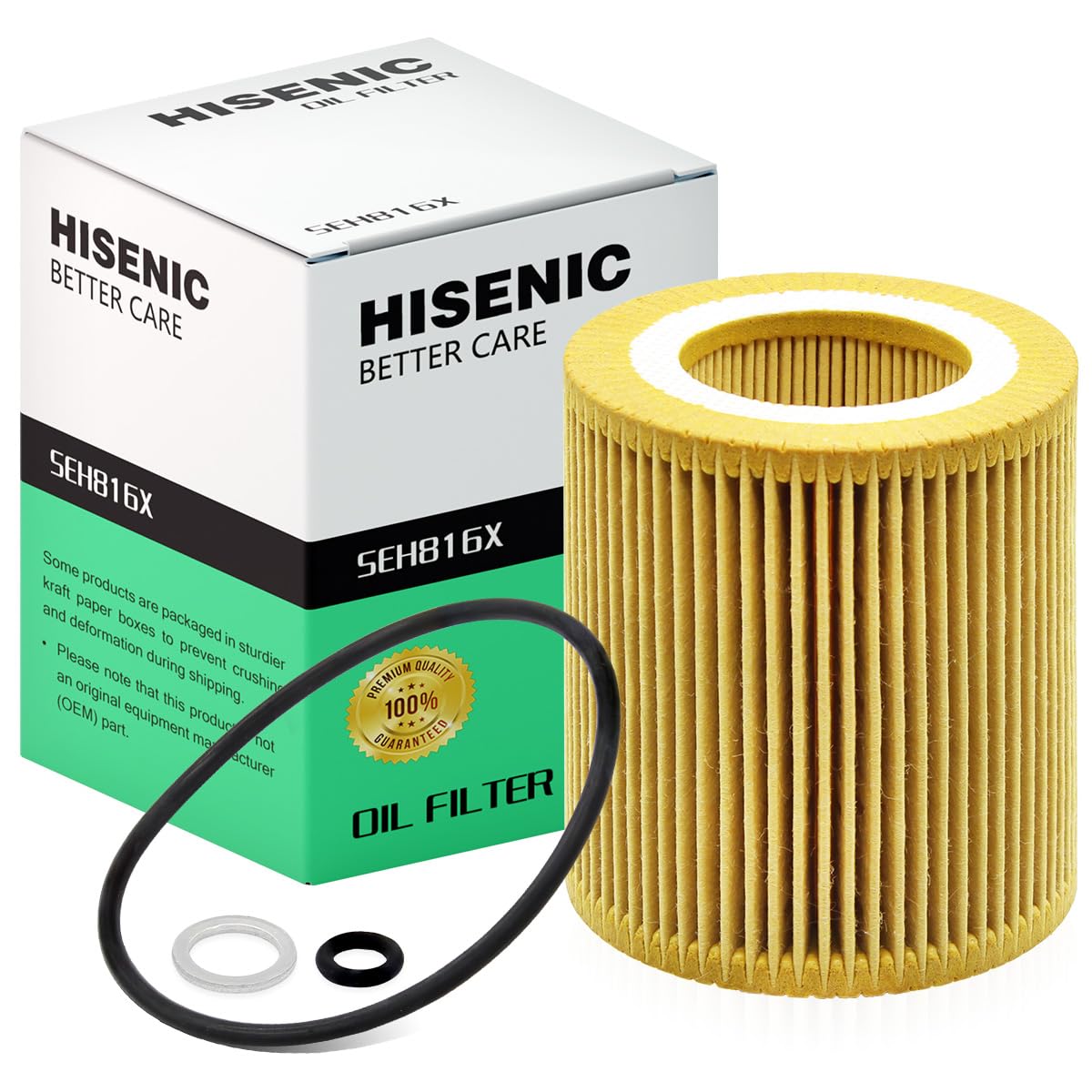 Oil Filter Fits Select BMW X1 X3 X5 325i 328i 128i 135i 330i 335i X4 X6 Z4 E60 E70 E90, Direct Replacement for OE 11427541827 11427953129