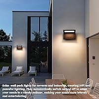 Vista 7 de Luces solares impermeables para exteriores, modernas luces solares de pared al aire libre, modelo de aluminio de lujo, lámpara de pared inalámbrica