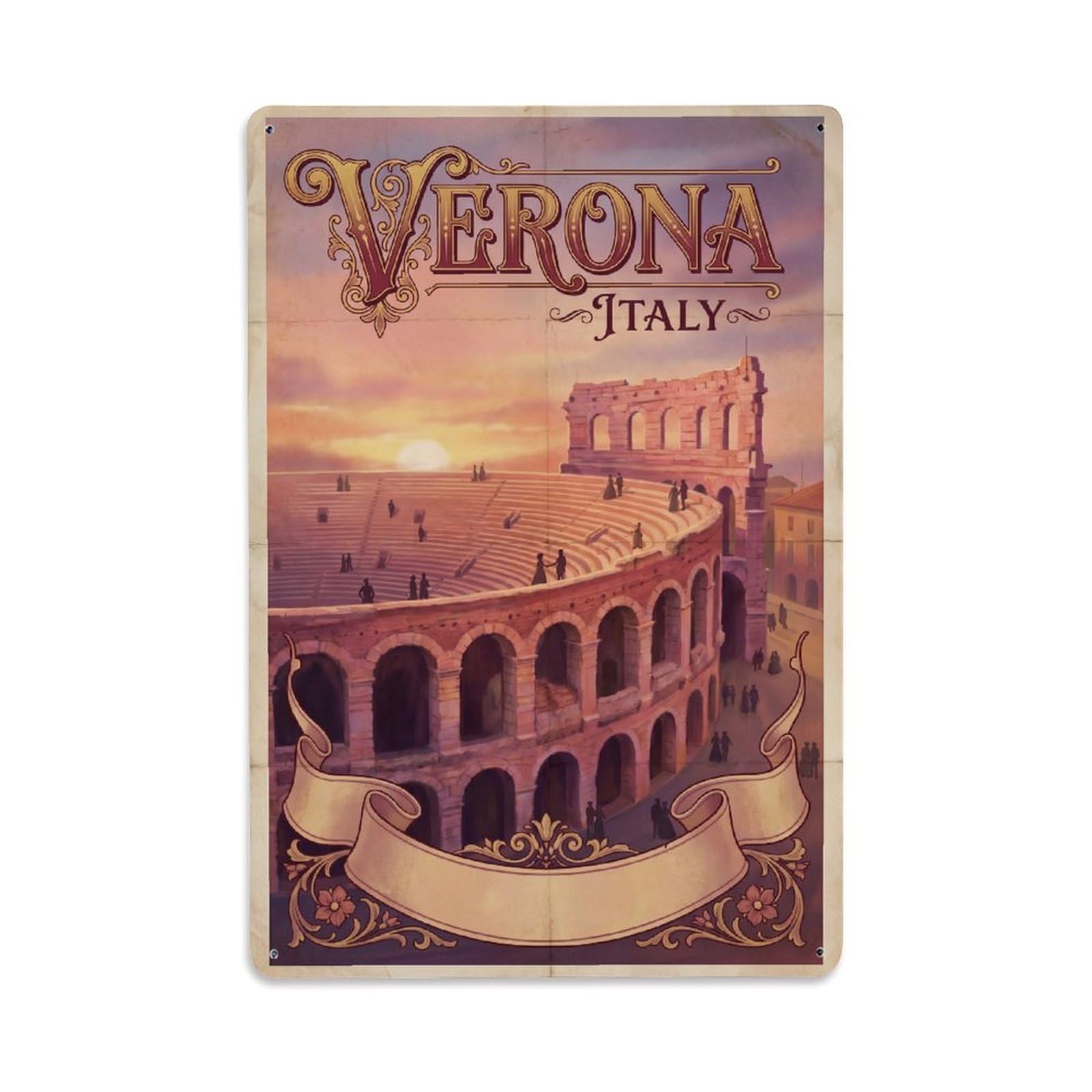 Travel Italy Verona Retro Metal Tin Sign